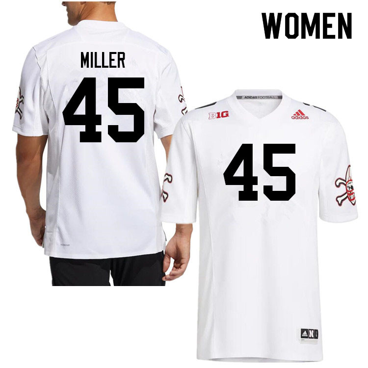 Women #45 Blake Miller Nebraska Cornhuskers College Football Jerseys Sale-Strategy - Click Image to Close
